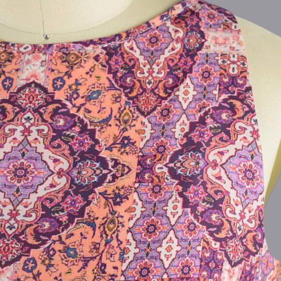 TABITHA WEBB MOROCCAN TILE PRINT SLEEVELESS TOP - Picture 3 of 7